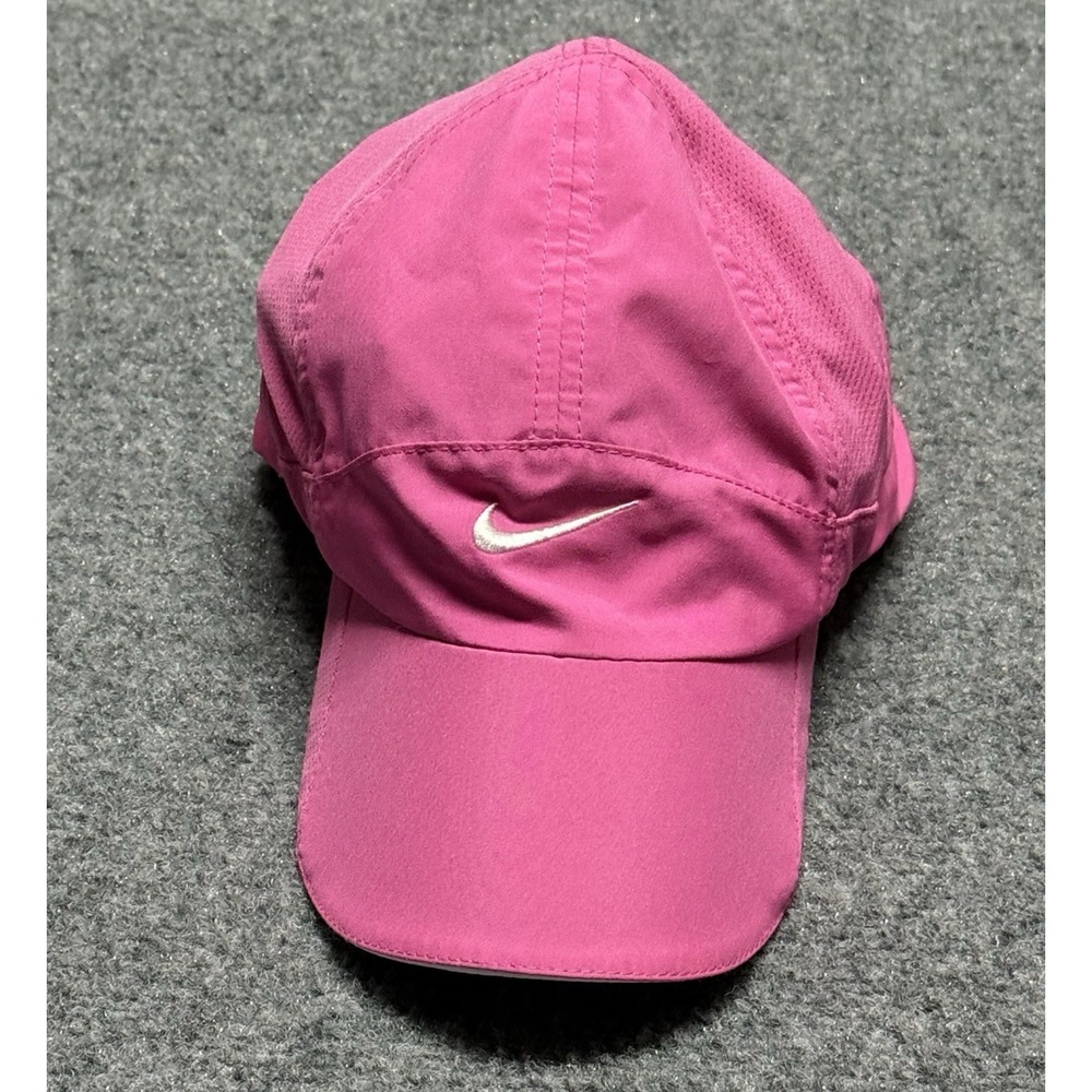 Nike Hat Cap 7 Panel Pink Mesh Dri Fit Running Tennis Cycling Featherlight